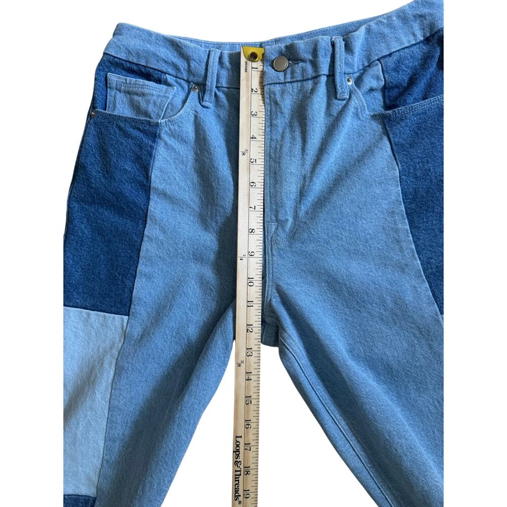 Good American Good Icon Patchwork Ankle Jeans Style G1062T Women's Size 10/30 - Picture 7 of 7